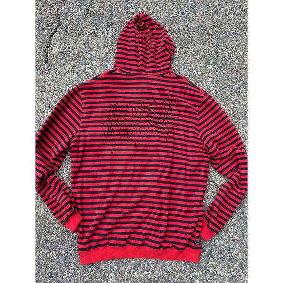 Sound & Fury Hoody 10 deep 10th division garment supply red black stripe XXL - Picture 1 of 5